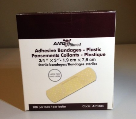 Plastic adhesive bandages box of 100